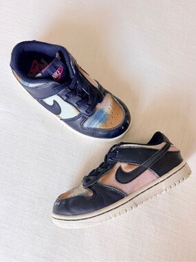 Toddler Nike Dunk Low Retro SE sneakers in "Obsidian Graffiti" size 10